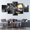 5 panel canvas art framed prints Zebre Pogba all black home decor-1340 (2)