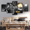 5 panel canvas art framed prints Zebre Pogba all black home decor-1340 (3)