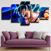 5 panel canvas art framed prints dragon ball Goku angry wall picture-1994 (3)