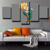 5 panel canvas art framed prints dragon ball Trunks grey home decor-2002 (3)