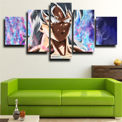 5 panel canvas art framed prints dragon ball Yamcha face decor picture-2039 (1)