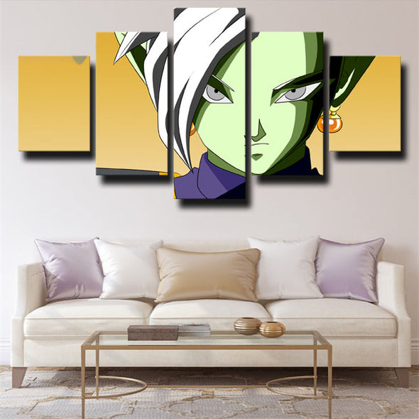 5 panel canvas art framed prints dragon ball Zamasu face wall decor-2041 (3)