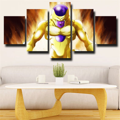 5 panel canvas art framed prints dragon ball fire Frieza decor picture-1935 (1)