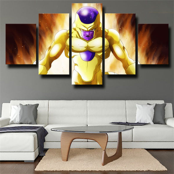 5 panel canvas art framed prints dragon ball fire Frieza decor picture-1935 (3)