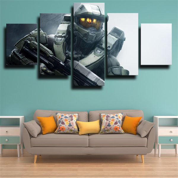 Halo Master Chief Grey – GL Canvas Print Art