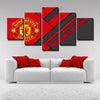 5 panel canvas art framed prints lift it high red black simple home decor-1207 (3)