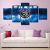 5 panel canvas art framed prints the Big Smoke blue light wall decor-1202 (3)