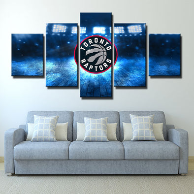 5 panel canvas art framed prints the Big Smoke blue light wall decor-1202 (4)