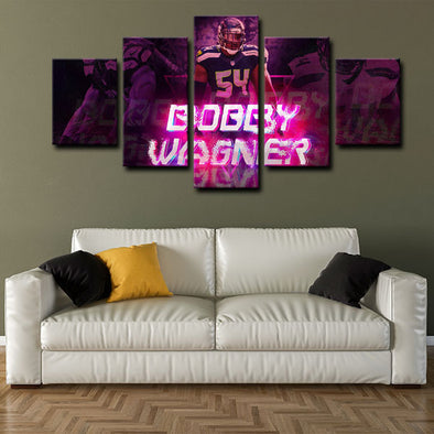 5 panel canvas art  prints  Bobby Wagner live room decor1203 (1)