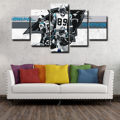 5 panel canvas art  prints  Carolina Panthers live room decor1227 (1)