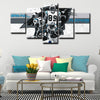 5 panel canvas art  prints  Carolina Panthers live room decor1227 (2)