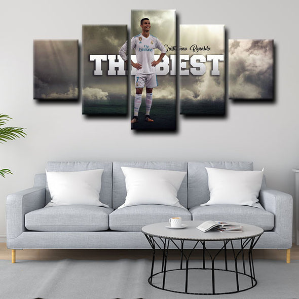5 panel canvas art  prints  Cristiano Ronaldo live room decor1229 (3)