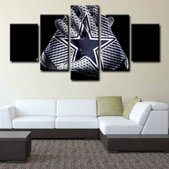 5 panel canvas art  prints  Dallas Stars live room decor1210 (3)