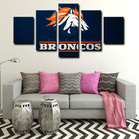 5 panel canvas art  prints  Denver Broncos live room decor1203 (3)