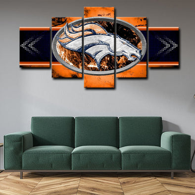 5 panel canvas art  prints  Denver Broncos live room decor1213 (1)