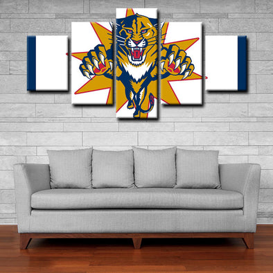 5 panel canvas art  prints  Florida Panthers live room decor1213 (1)