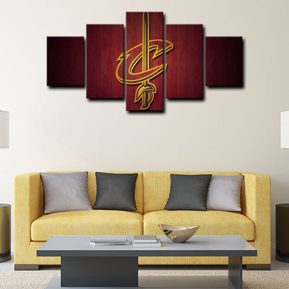 5 panel canvas art  prints Hakan Cleveland Cavaliers live room decor1203 (3)