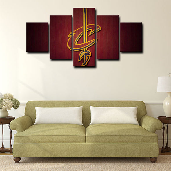 5 panel canvas art  prints Hakan Cleveland Cavaliers live room decor1203 (4)