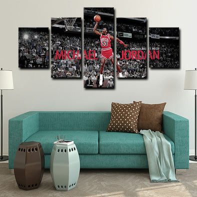 5 panel canvas art  prints Hakan Michael Jordan live room decor1222 (1)