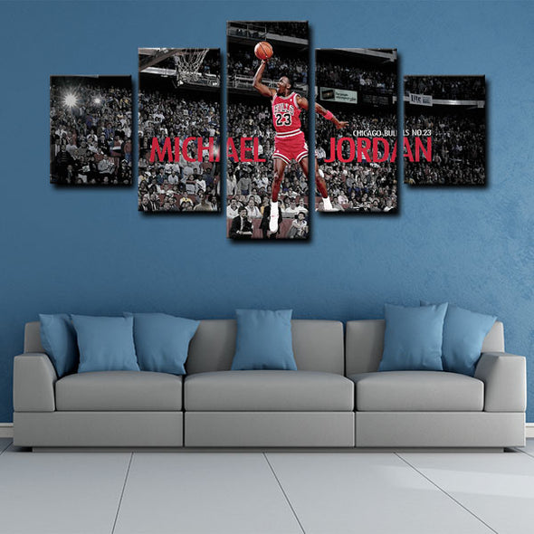 5 panel canvas art  prints Hakan Michael Jordan live room decor1222 (3)