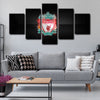  5 panel canvas art  prints  Liverpool Football Club live room decor1203 (3)