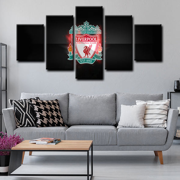  5 panel canvas art  prints  Liverpool Football Club live room decor1203 (3)