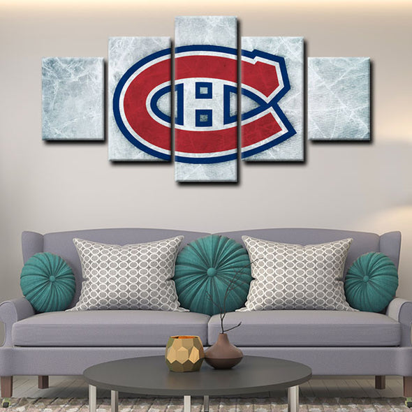 5 panel canvas art  prints  Montreal Canadiens live room decor1203 (4)