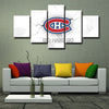  5 panel canvas art  prints  Montreal Canadiens live room decor1213 (3)