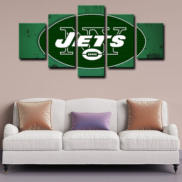 5 panel canvas art  prints  New York Jets live room decor1203 (1)