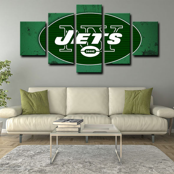 5 panel canvas art  prints  New York Jets live room decor1203 (2)