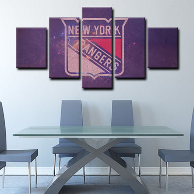 5 panel canvas art  prints  New York Rangers  live room decor1203 (1)