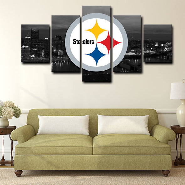 5 panel canvas art  prints  Pittsburgh Steelers live room decor1213 (4)