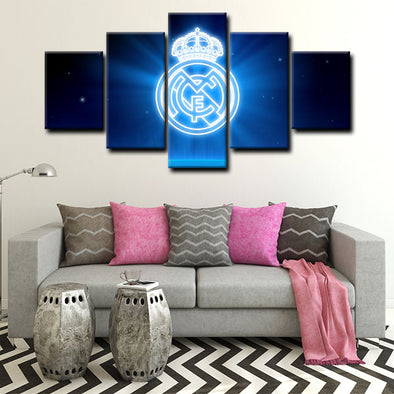 5 panel canvas art  prints  Real Madrid CF live room decor1203 (1)