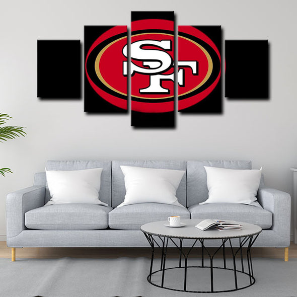 5 panel canvas art  prints  San Francisco 49ers  live room decor1220 (4)