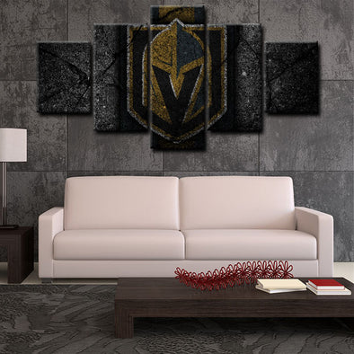 5 panel canvas art  prints  Vegas Golden Knights live room decor1203 (1)