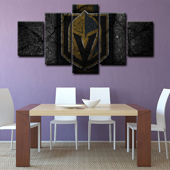 5 panel canvas art  prints  Vegas Golden Knights live room decor1203 (2)