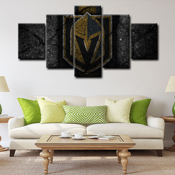 5 panel canvas art  prints  Vegas Golden Knights live room decor1203 (4)