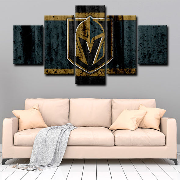 5 panel canvas art  prints  Vegas Golden Knights live room decor1214 (1)