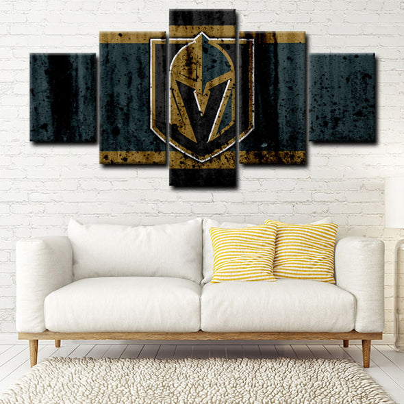 5 panel canvas art  prints  Vegas Golden Knights live room decor1214 (2)