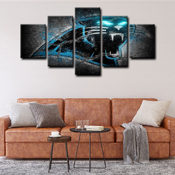 5 panel canvas art  prints  arolina Panthers live room decor1217 (2)