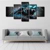 5 panel canvas art  prints  arolina Panthers live room decor1217 (3)