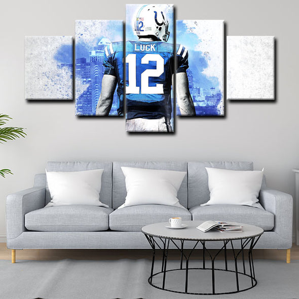 5 panel canvas framed prints Andrew Luck home decor1202 (3)