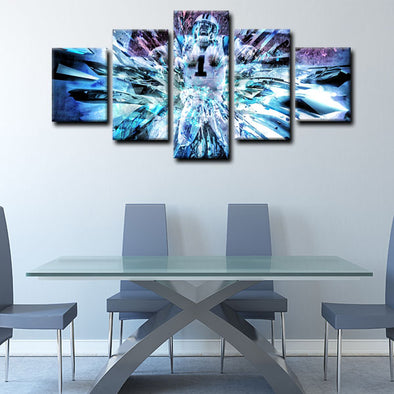 5 panel canvas framed prints Cam Newton home decor1202 (1)