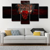 5 panel canvas framed prints Chicago Bulls home decor1202 (3)