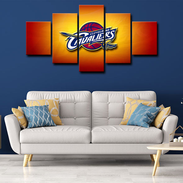5 panel canvas framed prints Cleveland Cavaliers home decor1202 (1)