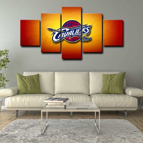 5 panel canvas framed prints Cleveland Cavaliers home decor1202 (3)