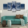 5 panel canvas framed prints Dallas Stars home decor1209 (3)