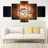 5 panel canvas framed prints Denver Broncos home decor1212 (1)