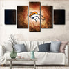 5 panel canvas framed prints Denver Broncos home decor1212 (3)