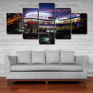 5 panel canvas framed prints Denver Broncos home decor1252 (1)